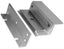Z and L mounting brackets for 1200lb magnetic locks, gray metal hardware with mounting holes