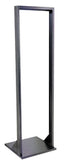 VMP 84-inch 2 post network equipment rack with black steel frame and base plate for server and networking hardware