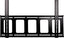 VMP large flat panel flush mount bracket for 42 to 63 inch displays with black steel frame and dual vertical supports