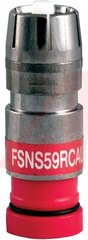 Belden RG59 coaxial cable compression RCA connector with red strain relief boot and metal body