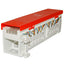 ICC pre-terminated 66 block with 12 jacks, 6P4C connectors, and 50-pair structured cabling capacity with red cover