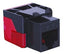 ICC Cat 6 EZ Modular Keystone Jack in black and red, showing quick-connect design for structured cabling installation