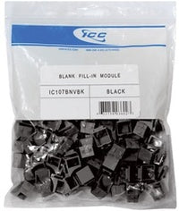 100-pack black ICC modular keystone blank insert modules in retail packaging