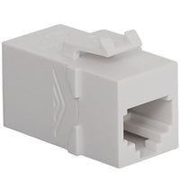 White ICC RJ-11/14/25 6P6C keystone modular coupler connector for network cabling