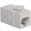 White ICC RJ-11/14/25 6P6C keystone modular coupler connector for network cabling