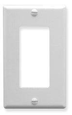 White single gang Decora faceplate for network cabling and structured cabling installations