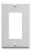 White single gang Decora faceplate for network cabling and structured cabling installations
