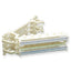 ICC hinged 110 block for Cat5e cabling with 100 pair capacity in white with gray and blue wire guides