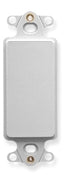 White blank Decora insert plate with mounting brackets for network cabling and structured cabling installations