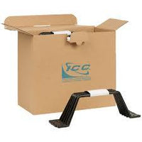 ICC plastic D-ring 100 pack in bulk cardboard box with black mounting brackets for cable management