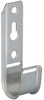 Galvanized steel 3/4 inch J-hook with oval opening and mounting holes for cable management and rack hardware installation