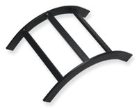 Black ICC 90 degree runway ladder rack outside corner connector for structured cabling management