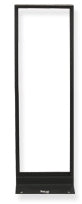 ICC 2 Post Network Equipment Rack, 6 ft tall with black frame and base for server and networking hardware