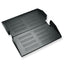 Black vented double-wide rack shelf with perforated ventilation design for 20-inch server rack cabinets