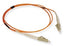 LC-LC simplex multimode 62.5 fiber patch cable with orange jacket and beige connectors, 5 meter length