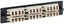 LC-LC fiber optic adapter panel with 24 multimode fiber ports mounted on black rack hardware