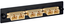SC metal fiber optic adapter panel with 6 simplex connectors mounted on black rack plate