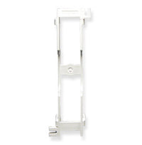 White 66 block mounting bracket for structured cabling installations with vertical mounting rails