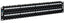 ICC CAT6A 48-port patch panel with dual RMS in black, wall-mounted networking hardware