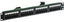 24-port 6P4C female Telco patch panel mounted in 1RU rack space with black metal frame
