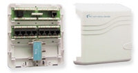 ICC Mini Net Media Center with modular networking hardware components and wall-mounted enclosure housing structured cabling …