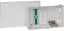 ICC 8 Net Media Center Como Kit open enclosure showing internal wiring panel and component storage compartments