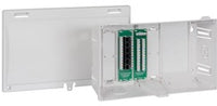 ICC 9 plastic net media center voice data 6-pack with open panel showing internal circuit board components