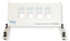 ICC 4 Port Blank Residential Panel with 1 RMS - white structured cabling faceplate with four blank outlet openings and mount…