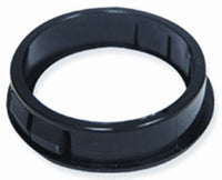 Black plastic grommet ring for network cable management in server racks, 10-pack bundle