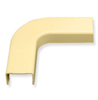 Ivory 3/4 inch raceway flat 90 degree elbow connector for cable management