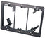 Arlington 3-gang low voltage mounting bracket for existing construction with black frame and mounting hardware