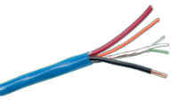 ICE-Lutron 46L/QSL-500 5-conductor control cable with blue jacket and exposed colored wire strands for GRAFIX Eye Systems