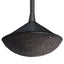 OWI 6.5 inch Mercury pendant speaker in black with textured dome and mounting stem