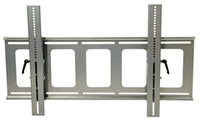 Silver tilting wall mount bracket for large flat panel displays 42 to 63 inches with vertical adjustment capability