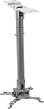 VMP yokeless low profile projector mount in silver with adjustable mounting bracket and telescoping pole for data center rac…