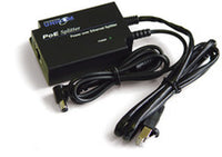 UNICOM PoE Splitter with black case, AC power adapter, and multiple network cables for power over ethernet applications