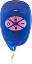 Blue Paradox remote control with integrated access card featuring power and function buttons on pink display panel