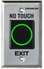 SECO-LARM no touch exit request plate with illuminated green circular button on stainless steel faceplate