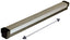 SECO-LARM push-to-exit bar with stainless steel housing and two mounting brackets for door access control systems