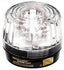 SECO-LARM clear strobe light with cross symbol, 6-24VDC power input, black base and dome housing