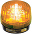 SECO-LARM amber LED strobe light with built-in siren and black base for security alerts