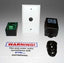 ETS single zone microphone audio surveillance kit components including wall plate, circuit board, power supply, and remote c…