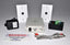 ETS Expanded Single Zone Audio Surveillance Kit with white wall speakers, control unit, amplifier, power supply, and install…