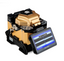 WRX600 Core Alignment Splicer Kit with yellow housing, black components, and blue touchscreen display panel
