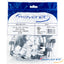 Wavenet Cat5e Keystone Jack 25-pack in black with Keystone and T568A/B wiring specifications