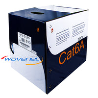 Wavenet Cat6A UTP 10G Riser CMR cable 1000ft spool in black, professional networking cabling product