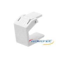 White Wavenet faceplate blank module for structured cabling installations and network rack systems