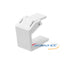 White Wavenet faceplate blank module for structured cabling installations and network rack systems