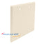 Almond colored blank double gang flush style faceplate with two mounting holes for networking installations