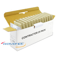 Wavenet 1-port flush style ivory faceplate with ID window labels in 25-pack contractor box, networking hardware